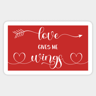 Love Gives Me Wings Sticker